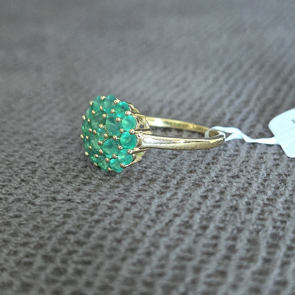 Shivam Green💚 Onyx Floral🌸 Cluster Ring💍 - NWT - Picture 3 of 16